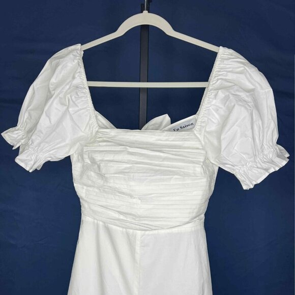 NWT En Saison Emma Eyelet Jumpsuit, White, Size Small - Picture 6 of 8